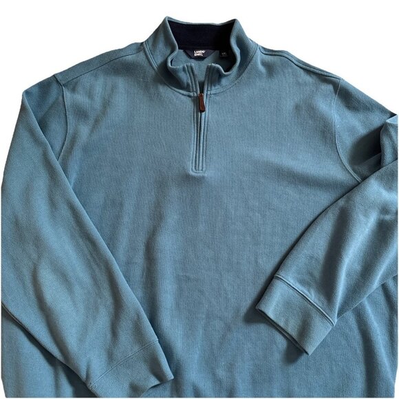 lands end Blue Soft Quarter Zip Sweatshirt Size 4XL - Picture 2 of 6